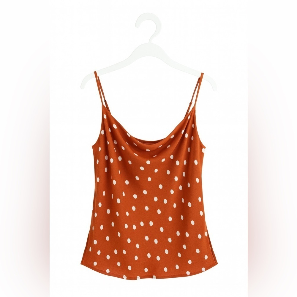 NWT Elodie Terracotta Polka Dot Top, Size S